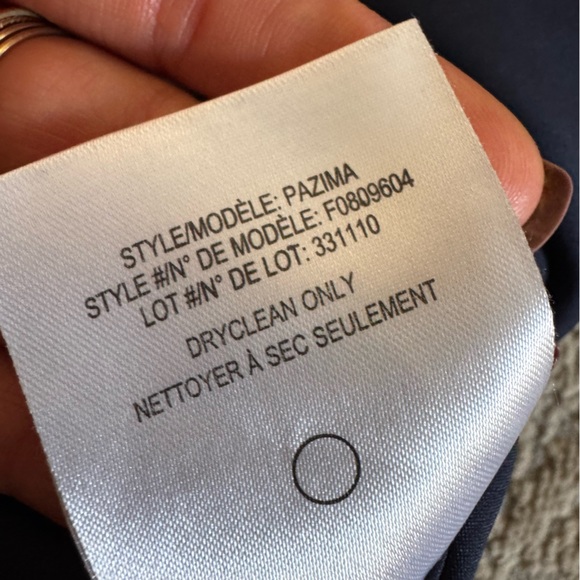 THEORY Pazima Admiral Crepe midi sheath Dress navy classy office long sleeve 6 - Picture 6 of 12